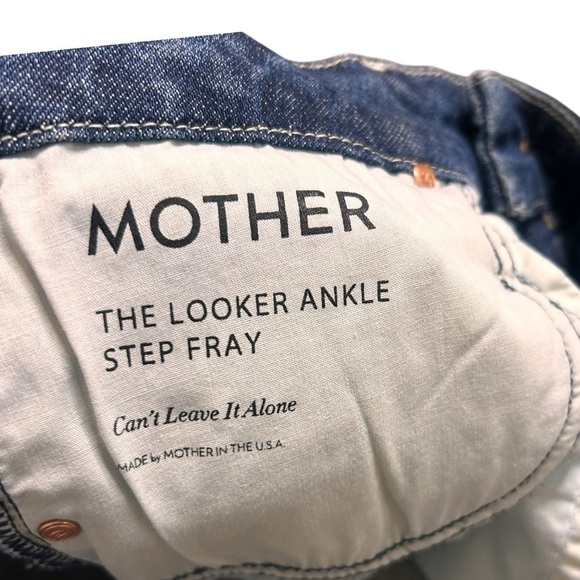 MOTHER DENIM- The Looker Ankle Step Fray Straight Leg Jeans- Size 26 - Picture 12 of 16